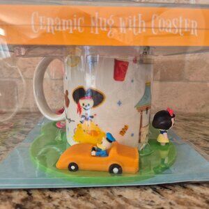 Disney JERROD MARUYAMA Kingdom of Cute Ceramic Mug with Coaster  - BNWT